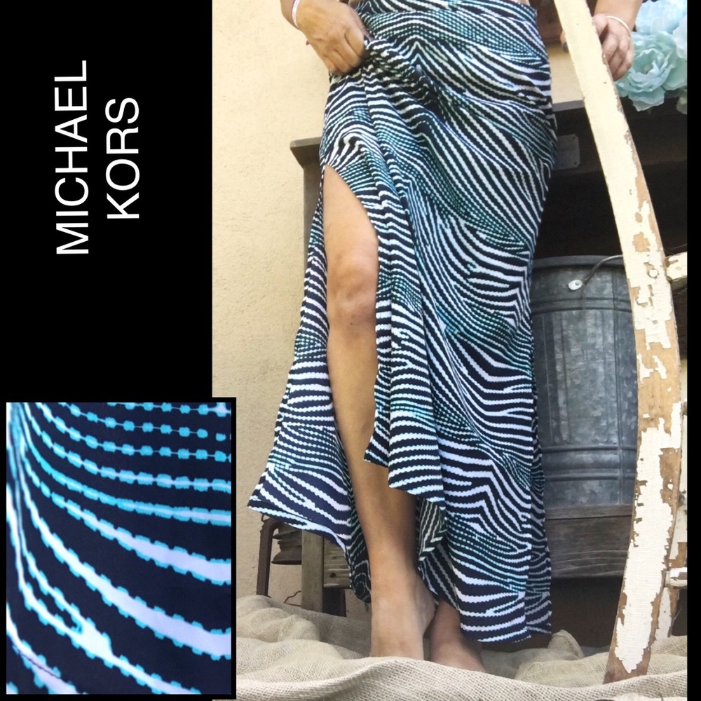 ANIMAL Zebra Print M Kors Slit Maxi Semi Sheer